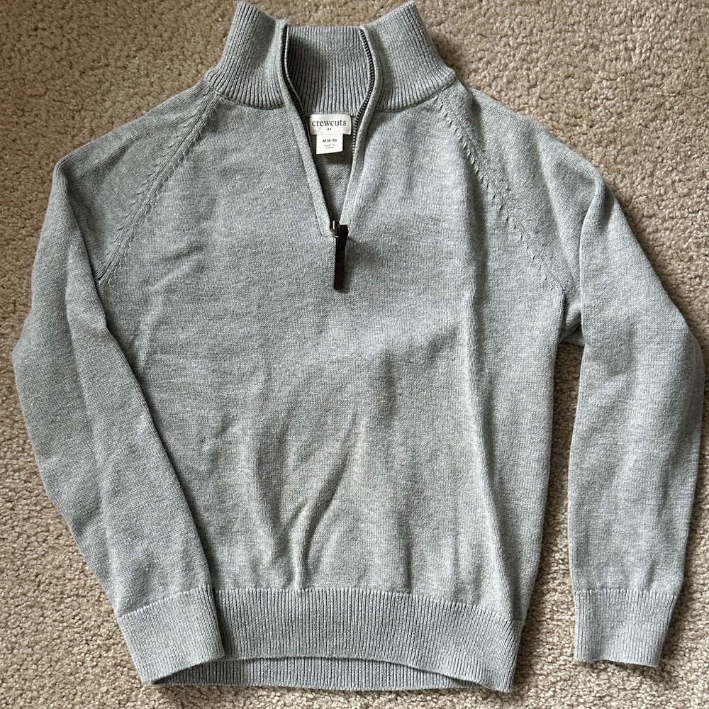 Crewcuts Gray Quarter-Zip Sweater